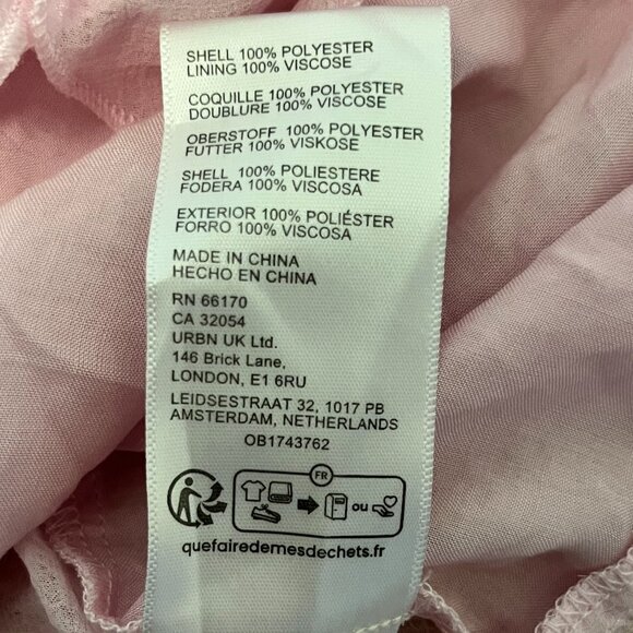 NWT Urban Outfitters Pink Belle Ruffle Wrap Top, Size Small - Picture 13 of 15